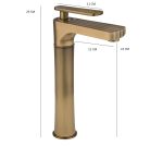 Baterie lavoar TRENDY’S, montare pe blat , langa lavoar, bronz antichizat, 9936, trendysanitary.ro