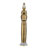 Baterie lavoar, montare pe blat, bronz antichizat, cu broderie ceramică, 6309, trendysanitary.ro