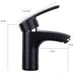 Baterie lavoar TRENDY’S, montare pe chiuvetă, finisaj granit negru, 2748, trendysanitary.ro