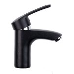 Baterie lavoar TRENDY’S, montare pe chiuvetă, finisaj granit negru, 7179, trendysanitary.ro