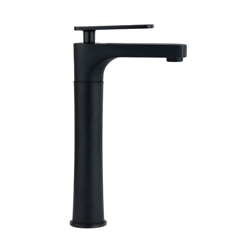 Baterii chiuveta baie, Baterie lavoar TRENDY’S,montare pe blat langa lavoar negru mat, trendysanitary.ro
