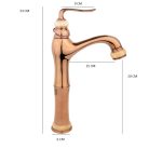 Baterie lavoar TRENDY’S ,montare pe blat, jade-rose gold, 4509, trendysanitary.ro
