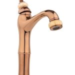 Baterie lavoar TRENDY’S ,montare pe blat, jade-rose gold, 2374, trendysanitary.ro