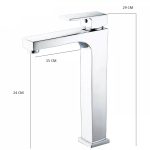 Baterie lavoar blat crom lucios TRENDY S, 4801, trendysanitary.ro
