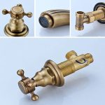 Baterie lavoar cu trei căi, montare pe chiuvetă, bronz antichizat, 6146, trendysanitary.ro