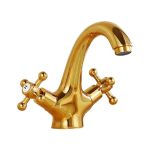 Baterie lavoar dublă comandă Gold, 6879, trendysanitary.ro