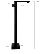 Baterie lavoar freestanding TRENDY’S  desing rectangular negru mat, 1310, trendysanitary.ro