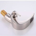 Baterie lavoar montare chiuveta baie cascada inox satinat, 7294, trendysanitary.ro