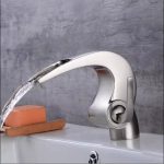 Baterie lavoar montare chiuveta baie cascada inox satinat, 2967, trendysanitary.ro