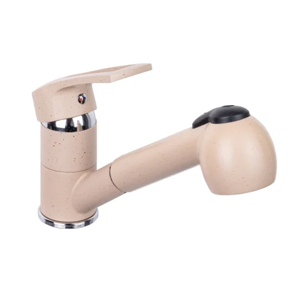Baterie lavoar para dus extractabila,granit bej, TRENDY S, 6163, trendysanitary.ro