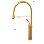 Baterie lavoar, montare pe blat,langa lavoar,bronz antichizat, 5679, trendysanitary.ro