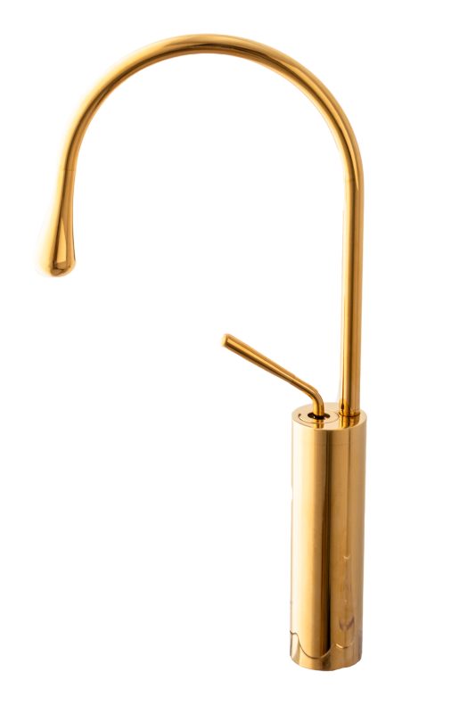 Baterii chiuveta baie, Baterie lavoar montare pe blat,langa lavoar,gold, trendysanitary.ro