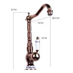 Baterie Lebădă, Rose, cu Broderie Ceramică, 618, trendysanitary.ro