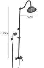 Coloana de dus 3 functii aspect negru antichizat TRENDY’S, 4355, trendysanitary.ro