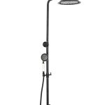 Coloana de dus TRENDY’S, cu trei functii, black jade antichizat+baterie lavoar montare pe blat cu ventil inclus, 6077, trendysanitary.ro