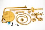 Coloana de dus TRENDY’S , cu trei functii , gold, 1868, trendysanitary.ro