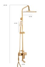 Coloana de dus TRENDY’S, gold ,cu trei functii, 7445, trendysanitary.ro