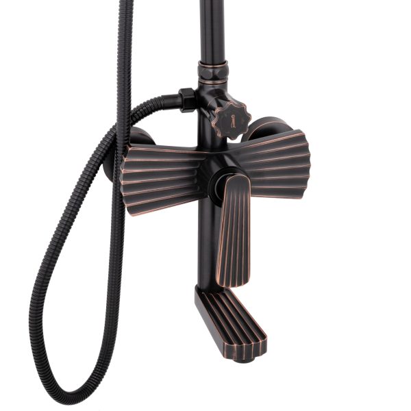 Coloana de dus TRENDY’S, cu trei functii , negru antichizat, 2526, trendysanitary.ro