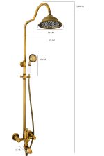 Coloana de dus TRENDY’S, cu trei functii, cu finisaj bronz antichizat, 6591, trendysanitary.ro