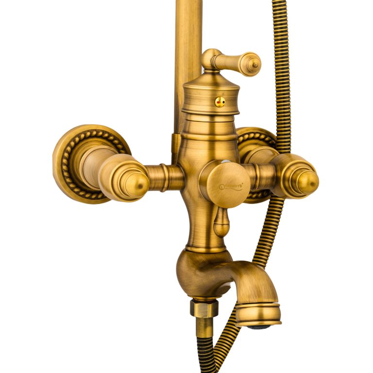 Coloana de dus TRENDY’S, cu trei functii, cu finisaj bronz antichizat, 320, trendysanitary.ro