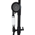 Coloana de dus TRENDY’S, cu trei functii, negru mat cu broderie ceramica, 4234, trendysanitary.ro