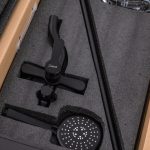 Coloana de dus TRENDY’S, slim, cu trei functii, negru mat, 9571, trendysanitary.ro