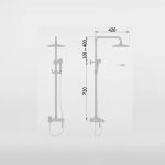 Coloana de dus ,cu trei functii ,bronz TRENDY’S, 5665, trendysanitary.ro