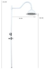 Coloana de dus superioara, TRENDY’S, white-crom, 7204, trendysanitary.ro