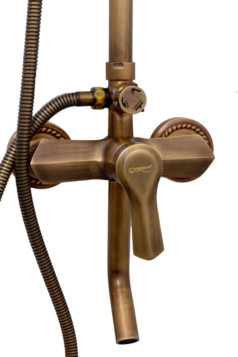 Coloana de dus TRENDY S, cu trei functii, bronz antichizat, 2403, trendysanitary.ro