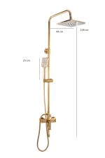 Coloana de dus, TRENDY’S, gold, cu trei functii, 5416, trendysanitary.ro
