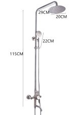 Coloana dus, trei functii, inox satinat TRENDY’S, 3850, trendysanitary.ro
