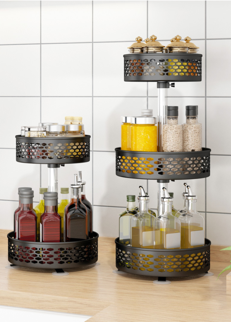 Organizator bucatarie, rotund,cu trei nivele 58X26X6,5 CM, 8946, trendysanitary.ro