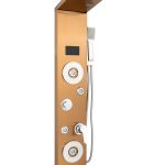 Panou de dus TRENDY’S cu hidromasaj , inox 5 functii digital cu led ,cupru satin, 2037, trendysanitary.ro