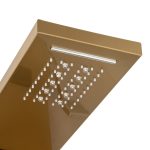 Panou de dus TRENDY’S, cu hidromasaj , inox 5 functii digital cu led ,gold satin, 4944, trendysanitary.ro