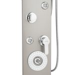 Panou de dus TRENDY’S, cu hidromasaj , inox 5 functii digital cu led, gri satin67, 8392, trendysanitary.ro