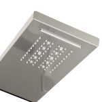 Panou de dus TRENDY’S, cu hidromasaj , inox 5 functii digital cu led, gri satin67, 2690, trendysanitary.ro