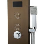 Panou de dus cu hidromasaj TRENDY’S, inox 5 functii digital cu led, bronz antichizat, 8299, trendysanitary.ro