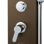Panou de dus cu hidromasaj TRENDY’S, inox 5 functii digital cu led, bronz antichizat, 1234, trendysanitary.ro