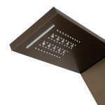 Panou de dus cu hidromasaj TRENDY’S, inox 5 functii digital cu led, bronz antichizat, 1093, trendysanitary.ro