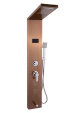 Panou de dus cu hidromasaj TRENDY’S , inox 5 functii digital cu led,cupru satin, 6430, trendysanitary.ro