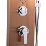 Panou de dus cu hidromasaj TRENDY’S , inox 5 functii digital cu led,cupru satin, 3522, trendysanitary.ro