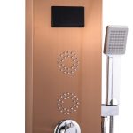 Panou de dus cu hidromasaj TRENDY’S , inox 5 functii digital cu led,cupru satin, 2059, trendysanitary.ro
