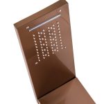 Panou de dus cu hidromasaj TRENDY’S , inox 5 functii digital cu led,cupru satin, 5469, trendysanitary.ro