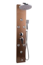 Panou de dus cu hidromasaj, Trendy s, cu 4 functii, rose satinat, 7395, trendysanitary.ro