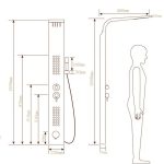 Panou de dus cu hidromasaj, Trendy s, cu 4 functii, rose satinat, 5639, trendysanitary.ro
