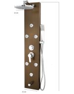 Panou de dus cu hidromasaj, TRENDY’S cu 4 functii bronz antichizat, 9575, trendysanitary.ro
