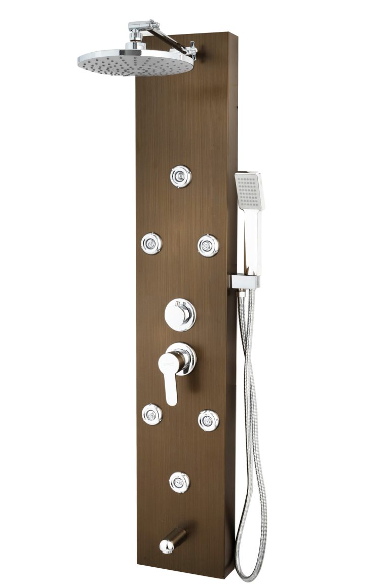 Panou de dus cu hidromasaj, TRENDY’S cu 4 functii bronz antichizat, 4544, trendysanitary.ro