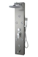 Panou de dus cu hidromasaj, TRENDY’S cu 4 functii inox satinat, 7805, trendysanitary.ro