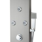 Panou de dus cu hidromasaj, TRENDY’S cu 4 functii inox satinat, 7154, trendysanitary.ro