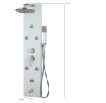 Panou de dus cu hidromasaj, TRENDY’S cu 4 functii white satin, 3703, trendysanitary.ro